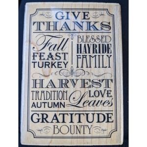 Thanksgiving Stamp Stampabilities Gratitude Fall Harvest Turkey Family Love